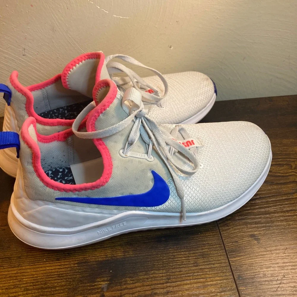 Nike Free TR 8 Running Training Shoes Womens 7.5 Gray Blue Pink 942888-041